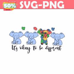 its okay to be different funny elephant svg