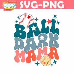 retro ballpark mama baseball mom svg