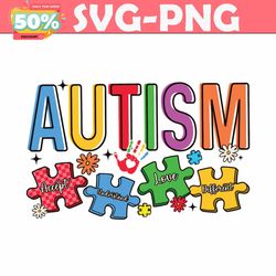 autism accept understand love different puzzle svg