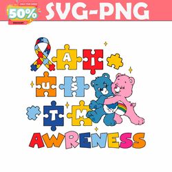 care bears autism awareness autism puzzle pieces svg