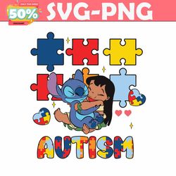 disney autism lilo holding stitch autism svg