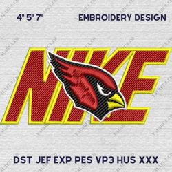 NFL Arizona Cardinals, NFL Embroidery Design, NFL Team Embroidery Design, Embroidery Design, Instant Download