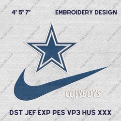 nfl dallas cowboys, nike nfl embroidery design, nfl team embroidery design, nike embroidery design, instant download