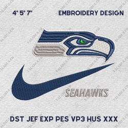 nfl seattle seahawks, nike nfl embroidery design, nfl team embroidery design, nike embroidery design, instant download