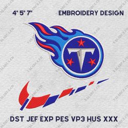 nfl tennessee titans, nike nfl embroidery design, nfl team embroidery design, nike embroidery design, instant download