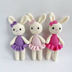 crochet bunny pattern, amigurumi bunny pattern, crochet ballerina bunny pattern, crochet animals patterns