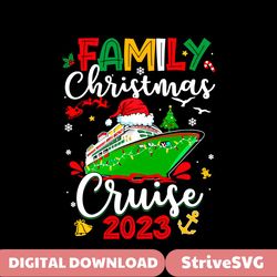 Retro Family Christmas Cruise 2023 SVG Graphic Design File