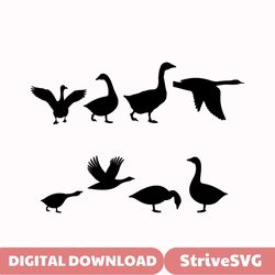 goose svg, svg files for cricut, goose silhouette, goose cut file, farm animal svg, farm clipart, goose clipart