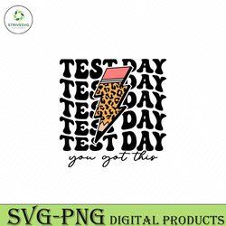 test day you got this pencil lightning bolt svg