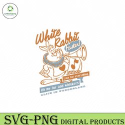 retro alice in wonderland white rabbit faster svg