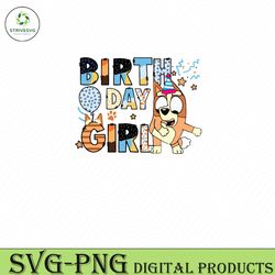 retro birthday girl party bluey bingo png