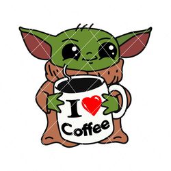 baby yoda i love coffee svg, baby yoda svg, i love coffee, yoda star wars svg, trending svg, svg , baby yoda coffee,i love coffee baby yoda,