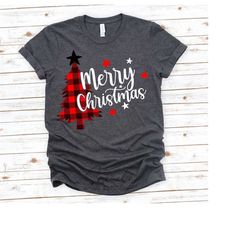 merry christmas svg, buffalo plaid christmas tree svg, christmas svg,