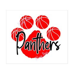 panthers basketball paw svg digital download cut file  png