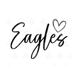 eagles script heart svg, eagles school spirit, eagles mascot, eagles png, sports cheer mom shirt. cut file cricut, png p