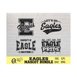 eagles mascot bundle svg, eagles school spirit svg, eagles cheerleading svg, eagle team gear, eagles,  cricut, silhouett