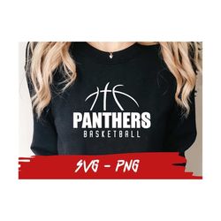panthers basketball, panthers svg, halfball shirt, school team svg, college team png, mascot svg