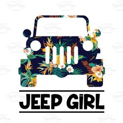 vintage flower jeep girl shirt summer funny birthday gift png file svg