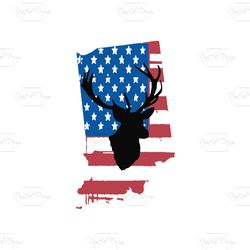 hunting deer american flag svg
