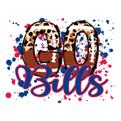 -leopard football splatter go bills svg