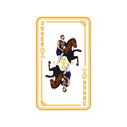 denver nuggets nikola joker jokic riding horse playing card svg