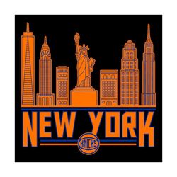 new york knicks skyline city basketball svg digital download