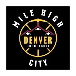 vintage denver basketball mile highs city svg