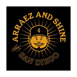 arrez and shine san diego baseball svg digital download