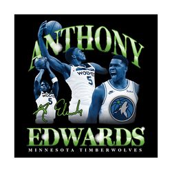 anthony edwards minnesota timberwolves retro png