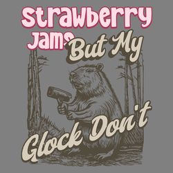 capybara strawberry jams but my glock dont svg