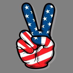 america peace hand 4th of july svg digital download files