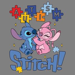 stitch and angel autism awareness svg digital download files