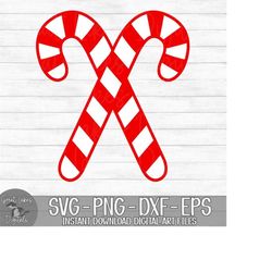 candy canes - instant digital download - svg, png, dxf, and eps files included! christmas, peppermint