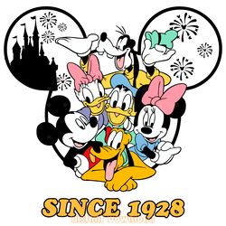 retro mickey and friends since 1928 svg digital download files