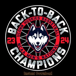 uconn huskies circle back to back champions ncaa svg