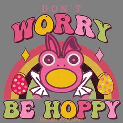 don't worry be hoppy - retro easter png digital download files