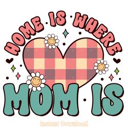 home is where mom is - mother's day png digital download files