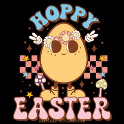 hoppy easter groovy sublimation png digital download files