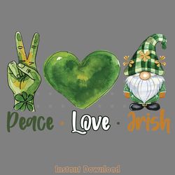 peace love irish - st. patrick's day png digital download files