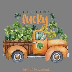 feelin lucky - st. patrick's day png digital download files