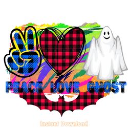 peace love ghost sublimation svg digital download files