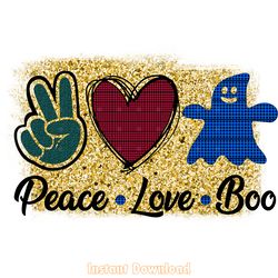 peace love boo halloween sublimation svg