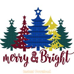 merry and bright sublimation svg digital download files