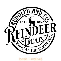 rudolph and co reindeer treats svg digital download files