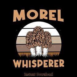 morel mushroom svg - morel whisperer aesthetic retro style mycologist morel mushrooms hunt
