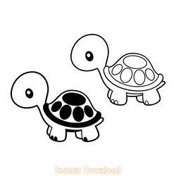 cute turtle svg png dxf png. cricut cut files