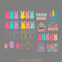 easter peeps svg digital download files