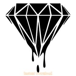 geometric diamond svg digital download black diamond diamond dripping diamond shape cricut