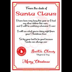 santa cam letter digital download files