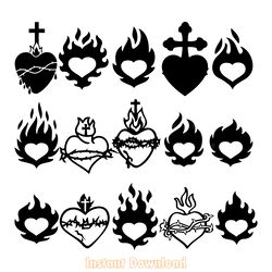 sacred heart svg, sacred hearts svg, sacred svg, hearts, heart, svg, ai, pdf, eps, svg, dx